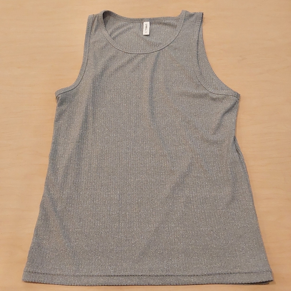 Gymbull Gray Sleeveless Women's Top